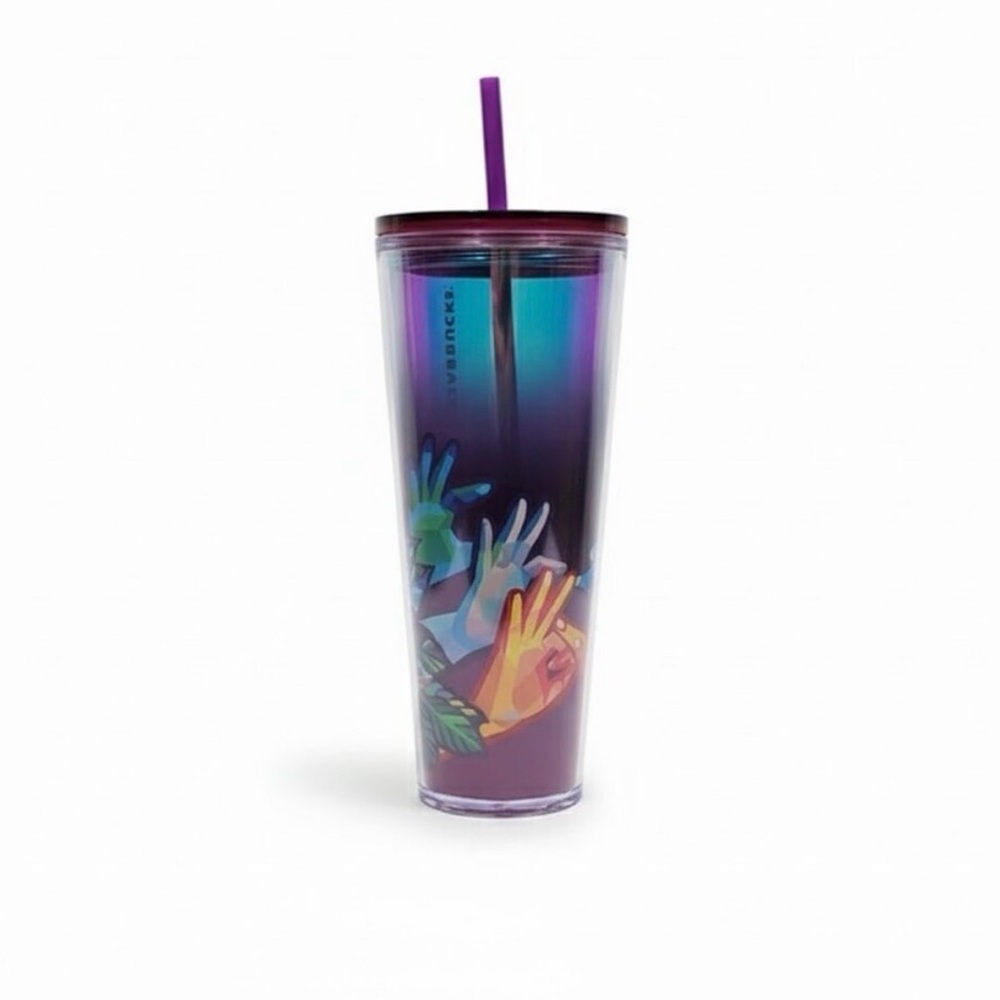 Starbucks ASL American Sign Language Cold Tumbler Cup Venti New